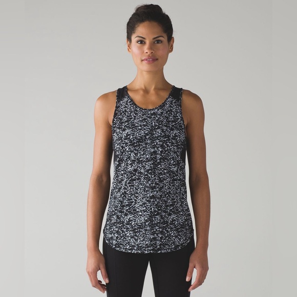 Lululemon Sculpt Tank III Iced Wave White Black Size 4 - Picture 1 of 7